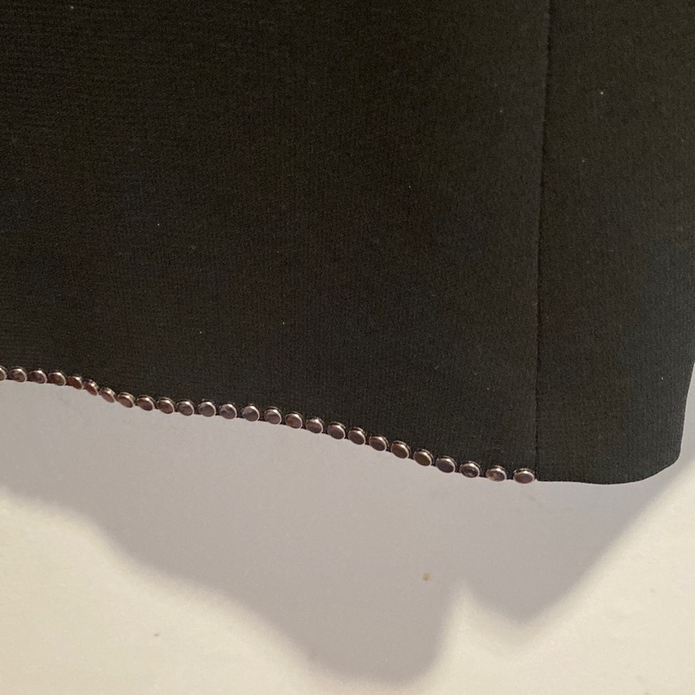 Tahari Black Blazer with silver studs trim - Picture 5 of 9